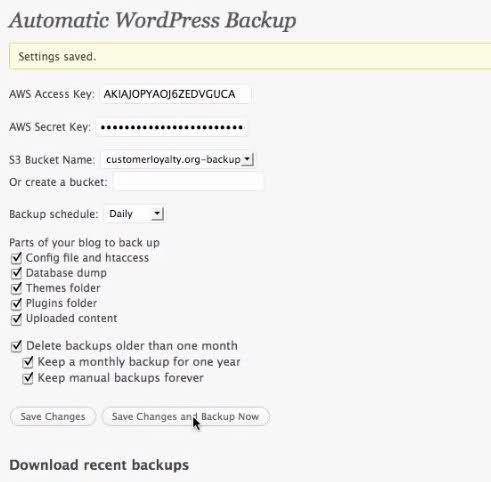 Wordpress Backup