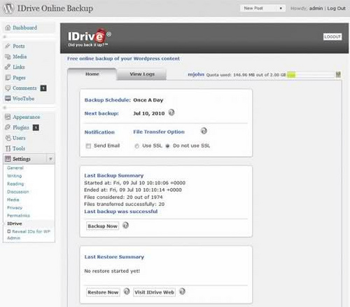 Wordpress Backup