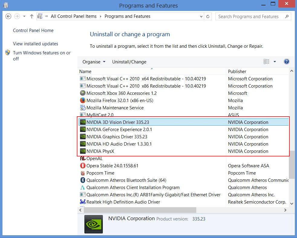 Delete everything and Run nVidia Setup Again