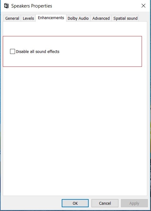 Disable All Sound Effects