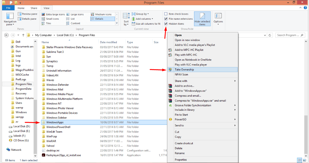  Take Ownership of WindowsApps Folder