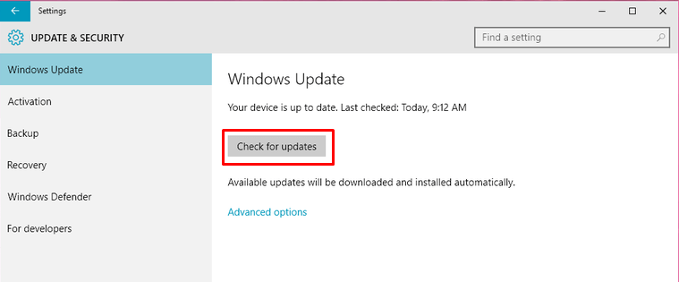 Update & Security