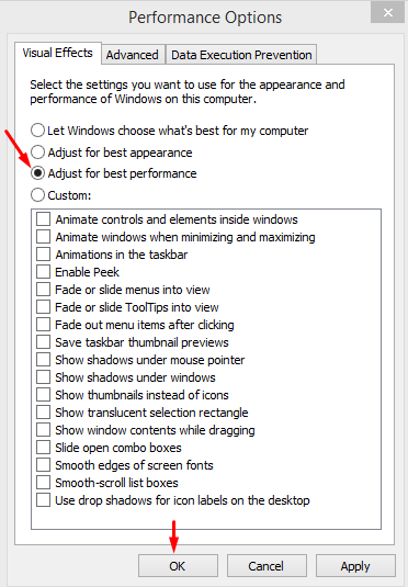 adjust performance