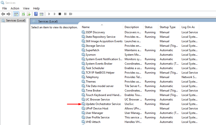 Disable the Update Orchestrator Service