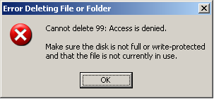 Unable to Delete AVI Files in Windows XP?